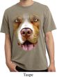 Mens Shirt Big Pit Bull Face Pigment Dyed Tee T-Shirt