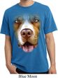 Mens Shirt Big Pit Bull Face Pigment Dyed Tee T-Shirt