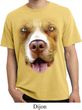 Mens Shirt Big Pit Bull Face Pigment Dyed Tee T-Shirt