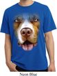Mens Shirt Big Pit Bull Face Pigment Dyed Tee T-Shirt