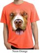 Mens Shirt Big Pit Bull Face Pigment Dyed Tee T-Shirt