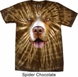 Mens Shirt Big Pit Bull Face Spider Tie Dye Tee T-shirt