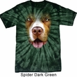 Mens Shirt Big Pit Bull Face Spider Tie Dye Tee T-shirt