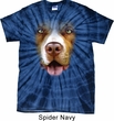 Mens Shirt Big Pit Bull Face Spider Tie Dye Tee T-shirt