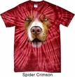 Mens Shirt Big Pit Bull Face Spider Tie Dye Tee T-shirt