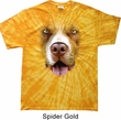 Mens Shirt Big Pit Bull Face Spider Tie Dye Tee T-shirt