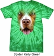 Mens Shirt Big Pit Bull Face Spider Tie Dye Tee T-shirt