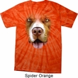 Mens Shirt Big Pit Bull Face Spider Tie Dye Tee T-shirt