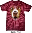 Mens Shirt Big Pit Bull Face Spider Tie Dye Tee T-shirt