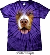 Mens Shirt Big Pit Bull Face Spider Tie Dye Tee T-shirt