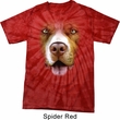 Mens Shirt Big Pit Bull Face Spider Tie Dye Tee T-shirt