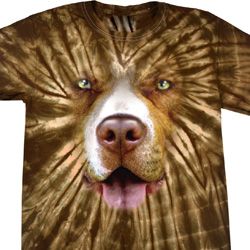 Mens Shirt Big Pit Bull Face Spider Tie Dye Tee T-shirt Mens Shirt Big Pit Bull Face Spider Tie Dye Tee T-shirt