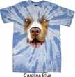Mens Shirt Big Pit Bull Face Twist Tie Dye Tee T-shirt
