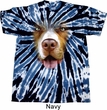 Mens Shirt Big Pit Bull Face Twist Tie Dye Tee T-shirt