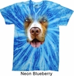 Mens Shirt Big Pit Bull Face Twist Tie Dye Tee T-shirt