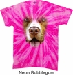 Mens Shirt Big Pit Bull Face Twist Tie Dye Tee T-shirt