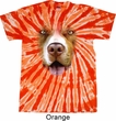 Mens Shirt Big Pit Bull Face Twist Tie Dye Tee T-shirt