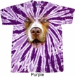 Mens Shirt Big Pit Bull Face Twist Tie Dye Tee T-shirt