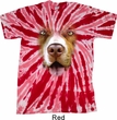Mens Shirt Big Pit Bull Face Twist Tie Dye Tee T-shirt