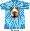 Mens Shirt Big Pit Bull Face Twist Tie Dye Tee T-shirt