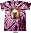Mens Shirt Big Pit Bull Face Twist Tie Dye Tee T-shirt