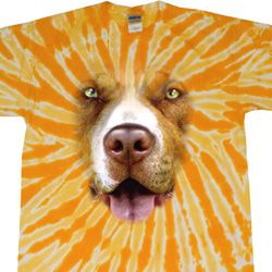 Mens Shirt Big Pit Bull Face Twist Tie Dye Tee T-shirt Mens Shirt Big Pit Bull Face Twist Tie Dye Tee T-shirt
