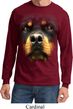 Mens Shirt Big Rottweiler Face Long Sleeve Tee T-Shirt