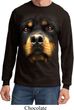 Mens Shirt Big Rottweiler Face Long Sleeve Tee T-Shirt