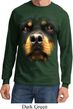 Mens Shirt Big Rottweiler Face Long Sleeve Tee T-Shirt