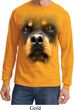 Mens Shirt Big Rottweiler Face Long Sleeve Tee T-Shirt