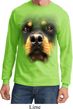 Mens Shirt Big Rottweiler Face Long Sleeve Tee T-Shirt