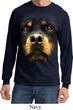 Mens Shirt Big Rottweiler Face Long Sleeve Tee T-Shirt