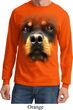 Mens Shirt Big Rottweiler Face Long Sleeve Tee T-Shirt