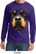 Mens Shirt Big Rottweiler Face Long Sleeve Tee T-Shirt