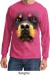 Mens Shirt Big Rottweiler Face Long Sleeve Tee T-Shirt