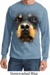 Mens Shirt Big Rottweiler Face Long Sleeve Tee T-Shirt