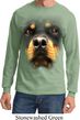 Mens Shirt Big Rottweiler Face Long Sleeve Tee T-Shirt