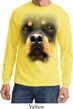 Mens Shirt Big Rottweiler Face Long Sleeve Tee T-Shirt