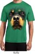 Mens Shirt Big Rottweiler Face Moisture Wicking Tee T-Shirt