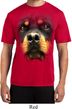 Mens Shirt Big Rottweiler Face Moisture Wicking Tee T-Shirt