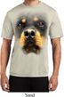 Mens Shirt Big Rottweiler Face Moisture Wicking Tee T-Shirt