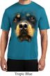 Mens Shirt Big Rottweiler Face Moisture Wicking Tee T-Shirt
