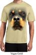 Mens Shirt Big Rottweiler Face Moisture Wicking Tee T-Shirt