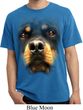 Mens Shirt Big Rottweiler Face Pigment Dyed Tee T-Shirt