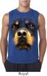 Mens Shirt Big Rottweiler Face Sleeveless Tee T-Shirt