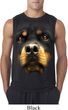 Mens Shirt Big Rottweiler Face Sleeveless Tee T-Shirt