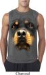 Mens Shirt Big Rottweiler Face Sleeveless Tee T-Shirt
