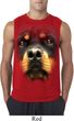 Mens Shirt Big Rottweiler Face Sleeveless Tee T-Shirt