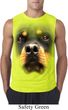 Mens Shirt Big Rottweiler Face Sleeveless Tee T-Shirt