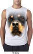 Mens Shirt Big Rottweiler Face Sleeveless Tee T-Shirt